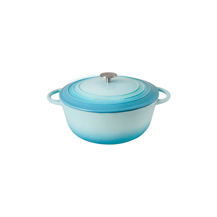 Pyrolux Pyrochef Rauna French Oven Cast Iron 240mm 4 Lt Duck Egg Blue