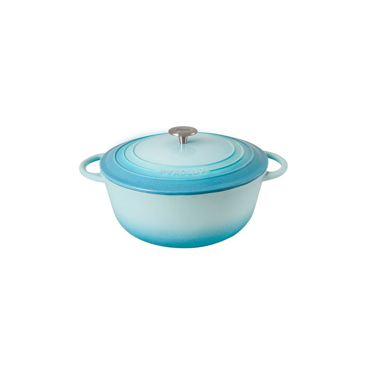Pyrolux Pyrochef 280mm 6 Ltr Rauna French Oven Cast Iron Duck Egg Blue
