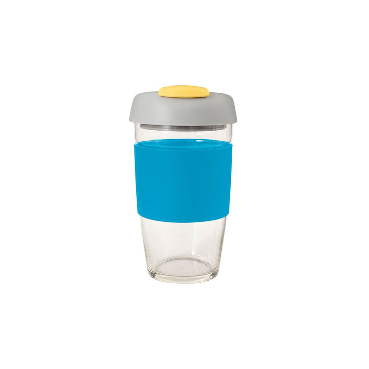 Avanti Glass Go Cup Blue / Grey / Yellow 473ml