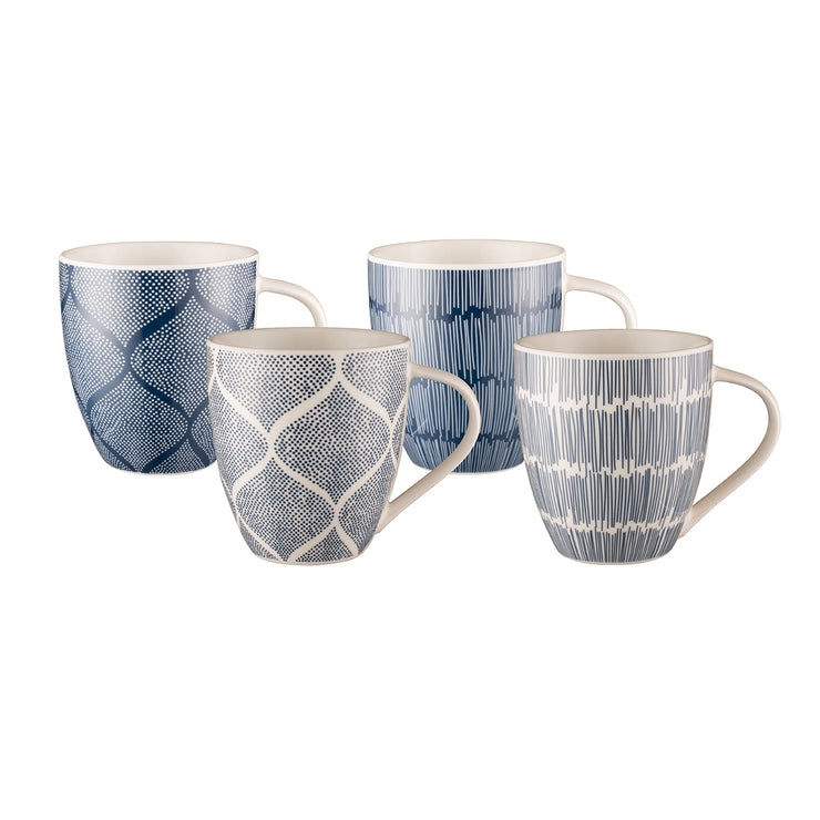 Bundanoon Mega Mug Set /4 Indigo Sketch 500ml