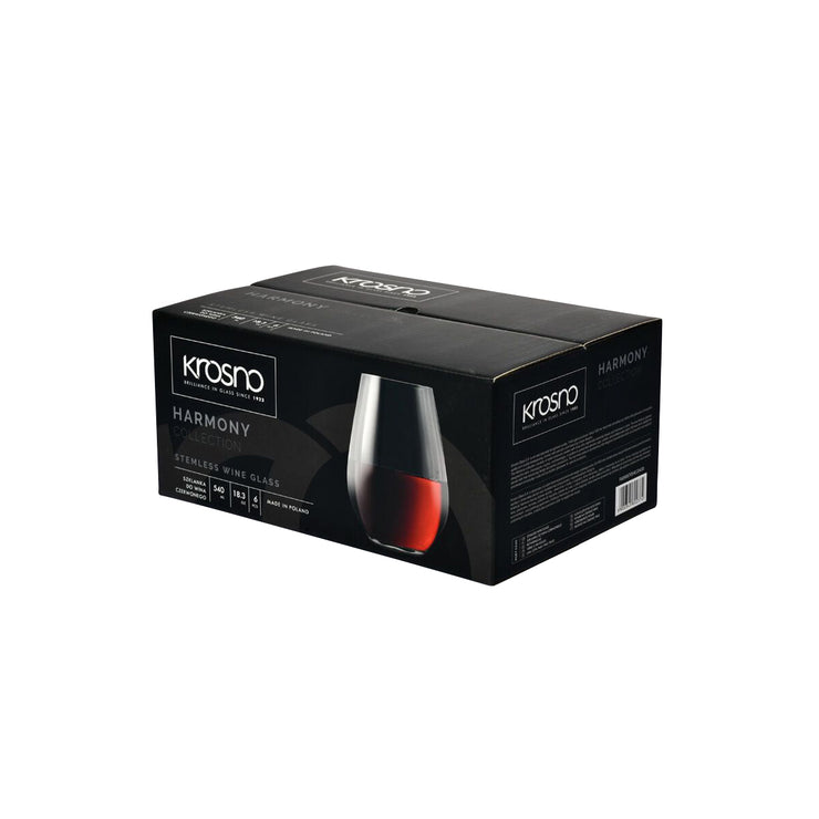 Krosno Harmony Stemless Wine 540ml Set (6pc)