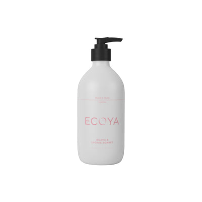 Ecoya Hand & Body Lotion Guava & Lychee Sorbet 450ml The Gymea Lily Homewares & Kitchen