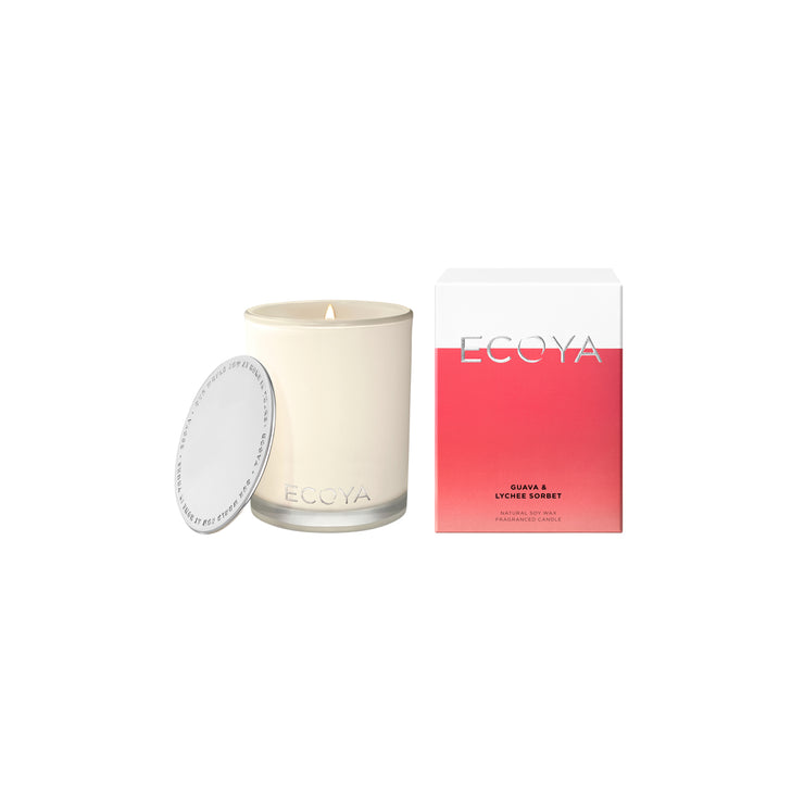 Ecoya Madison Candle Guava & Lychee Sorbet 400g The Gymea Lily Homewares & Kitchen