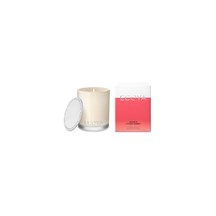 Ecoya Mini Madison Candle Guava & Lychee Sorbet 80g The Gymea Lily Homewares & Kitchen