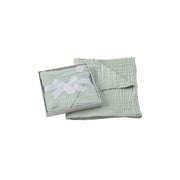 NVBL106 Double Muslin Cotton Blanket Sage The Gymea Lily Homewares & Kitchen