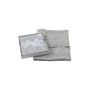 NVBL107 Double Muslin Cotton Blanket Grey The Gymea Lily Homewares & Kitchen