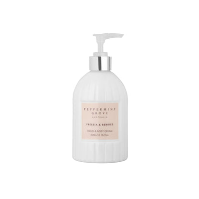 Peppermint Grove Freesia & Berries Hand & Body Cream 500ml The Gymea Lily Homeswares & Kitchen