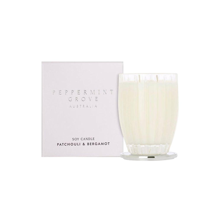 Peppermint Grove Patchouli & Bergamot Candle 350g The Gymea Lily Homeswares & Kitchen