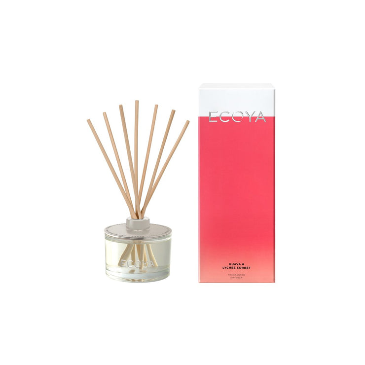 Ecoya Reed Diffuser Guava & Lychee Sorbet 200ml The Gymea Lily Homewares & Kitchen