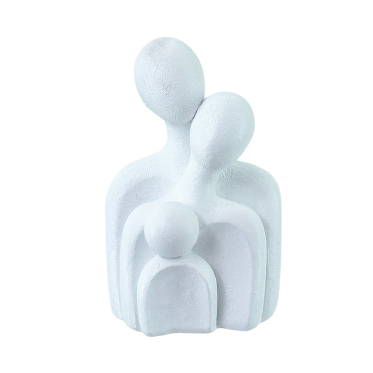 Family Figurine Ornament 8.5x13cm White