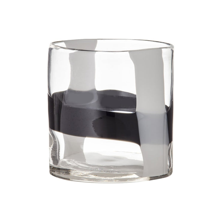 SLVSAM011S Barnaby Vase Clear/Black/White | Gymea Lily Kitchenware & Homewares