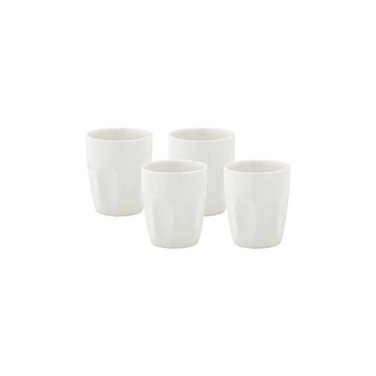 M&W White Basics Latte Cup Set of 4 GB