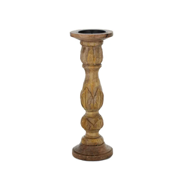 Naya Wood Candleholder 12x36cm Natural