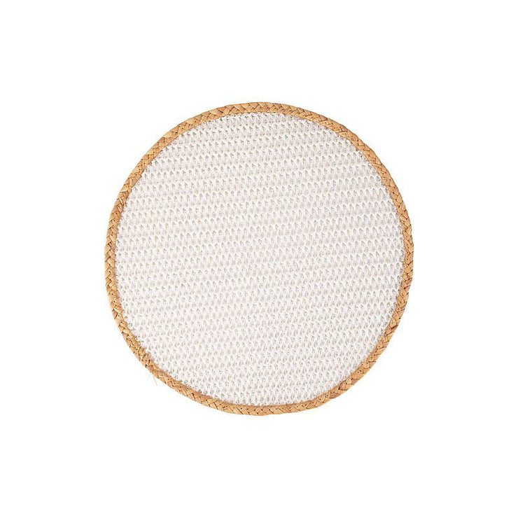M&W Table Accents Round Placemat Natural white 38cm