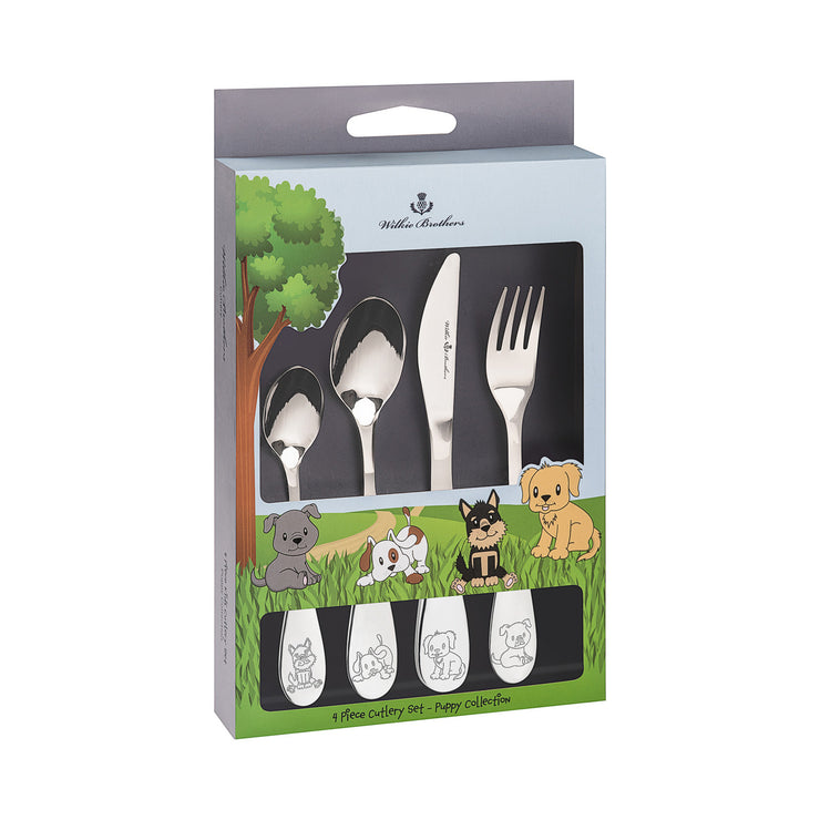 Wilkie 4PC Kids Cutlery Puppy